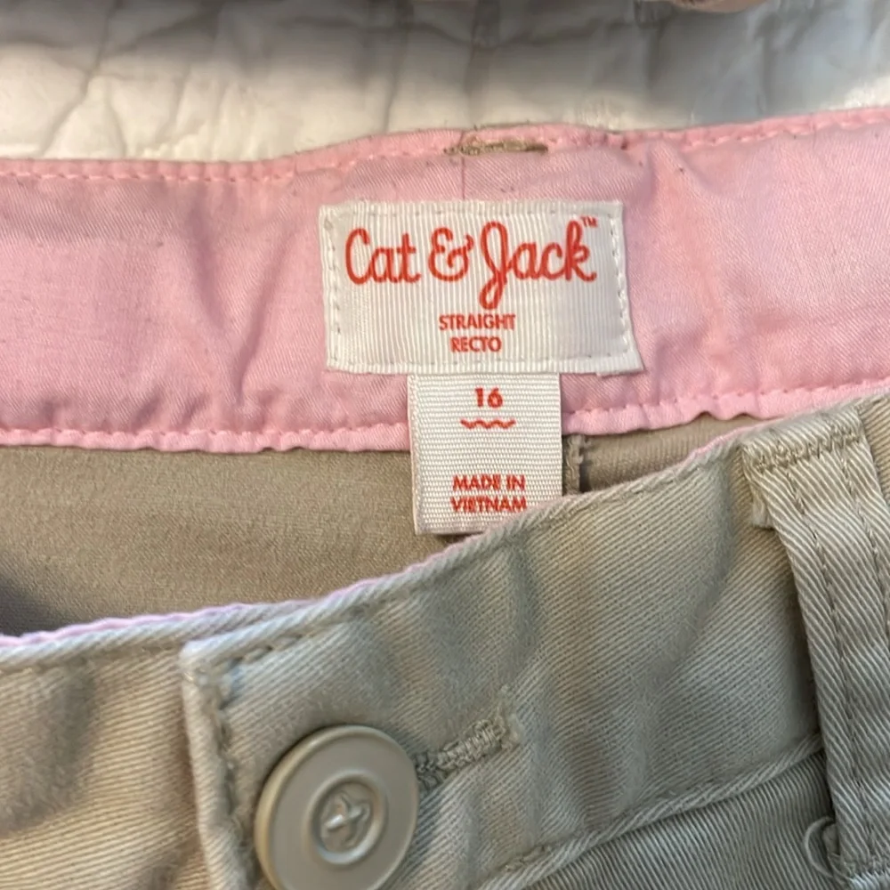 Cat & Jack size 16 khaki pants-3‎ pairs